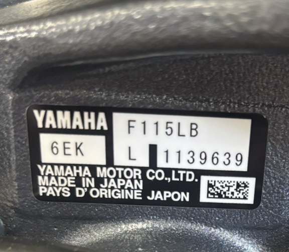 New Factory Warranty 2025 Yamaha 115 EFI four stroke long shaft remote/tiller
