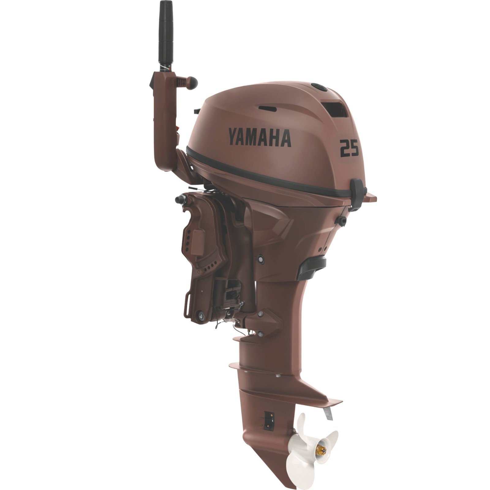 Yamaha F25LWTHC3 25HP 4Stroke Outboard 20" Matte Brown Tiller PT&T New OEM